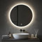 MYGIIVOVO Rund Badezimmer Wandspiegel, Badspiegel Mit Beleuchtung, 60cm Spiegel mit LED Licht, Touch Schalter und 3 Farben Dimmbar