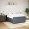 IKAYAA Boxspringbett 160 x 200 cm - Bett mit Matratze,Topper - Polsterbett 160 x 200 cm mit Matratze - Bett mit Matratze und Lattenrost Dunkelgrau
