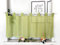 Devola Scheibengardinen Voile Kurzgardine mit Schlaufen Modern Bistrogardine Transparent Fenstervorhang Kurz Gardine Einfarbig Fenstergardinen Küche HxB 60x100cm Grün 1 Stück