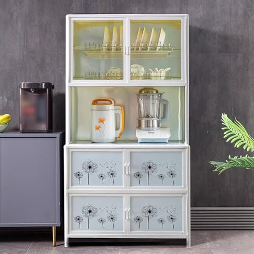 YHHLWXMDZ Mueble Cocina Almacenaje, Omuebles de Cocina, Armario con Puertas y Estantes, Adecuado para Cocina, Sala de Estar, Dormitorio, Balcón, Lavadero(80x40x154cm/31x16x61in)