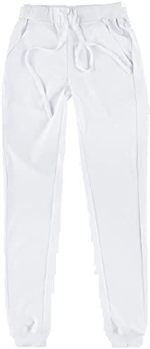 WORKTEAM Pantalón Sanitario Mujer, Tejido Elástico. Uniforme Sanitario, Médico, Enfermera, Dentista, Estética, Veterinaria. Mujer Blanco XL