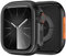 ZZDZZ Escabroso Funda Compatible con Apple Watch Series 9 8 7 45mm, [Giro 45mm en Ultra2/1] con Contraportada Metál Marco Parachoques Protector Carcasa para iWatch (Negro)