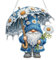 Lxmsja 5D Diamond Painting Anhänger Gnome, Gänseblümchen Diamond Painting Fensterbilder Beidseitig für Erwachsene Kinder, Bastelset Kreativ Set, Hängend Ornament Kranz Tür Fenster Wand Eingang Decor