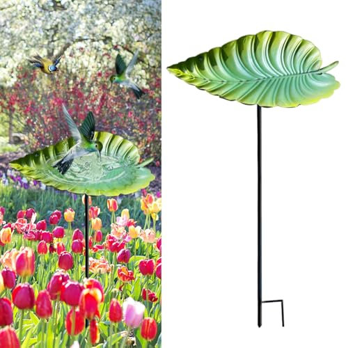 Bain d'oiseaux Autonome pour Extérieur,Mangeoire Oiseaux,Bains pour Oiseaux Sauvages Décoration Jardin,Distributeur Nourriture pour Oiseaux Sauvages,Baignoire à Oiseaux,Amovible,pour Jardin Balcon