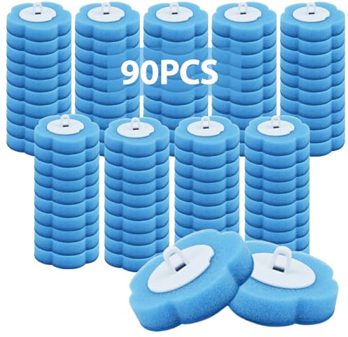 90 Piezas de Recambio de Esponja para Lavabo, bañera, Lavabo, mopa, Piscina, Azul (Aroma Fresco océano)