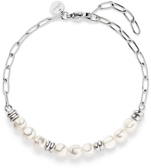 s.Oliver Damen Schmuck – Edelstahl Halsketten und Armbänder mit Perlendetail – Stilvoll & Modern – Perfekte Geschenkidee