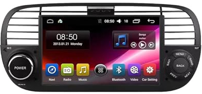 Car Radio para FIAT 500 Abarth 2007-2015 9 Pulgadas Android 15 Autoradio con Wireless Carplay Android Auto para, 8 Core 8G+256G