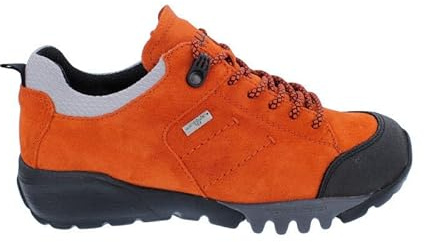 Waldläufer Wanderschuhe H-Amiata 787952-408-087, Velourleder mit Gummikappe, Orange-Grau, Tex-Membran Orange