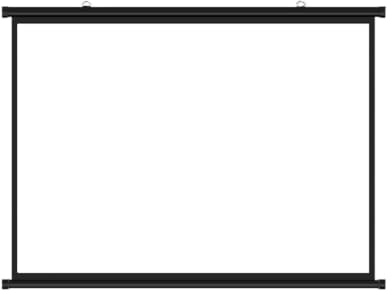 Projector Screen Diagonal, Projector Screen Pull Down Wall Ceiling White Glass Fiber Multiple Sizes(60-inch 16:9)