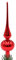 Dekohelden24 Lauschaer Christbaumschmuck - Christbaumspitze glänzend rot Uni, 24 cm
