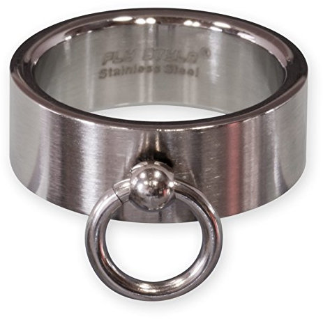 Fly Style 'Ring der O' aus Edelstahl - Slave Ring - Finger-Ring Damen Herren Schmuck, Ring Grösse:17.2 mm, Oberfläche:Matt
