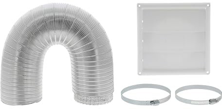 MasterPart 5 125mm Vent Hose Ducting Kit & Grease Filter For Kitchen Cooker Hood & Extractor Fans
