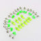 Nikou Set von 10 Angelglocken, Angeln Alarm Licht Angeln Glocken Nachtangeln Zubehör Tragbare Rutenspitze LED-Licht Clip Rute Twin Bells Ring Bissanzeiger Alarm