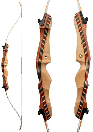 MILAEM 54 '' 48 '' Bogenschießen Recurve Bogen 12lbs 14lbs 16lbs 20lbs Sportbogen Take Down Langbogen Kinder Jugend Jagdbogen Außenaufnahmen Rechte Hand (54, 20lbs)