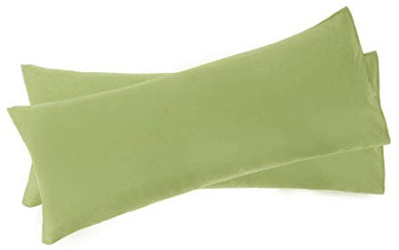 N/A 2 Set Body Pillow Cover Soft Fuzzy 1800 Series Microfiber Fundas de Almohada para Body Pillows (72 Pulgadas), Color Verde