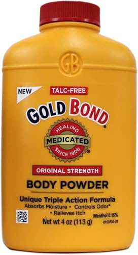 Gold Bond Medicated Original Strength Body Powder, 4 oz., Talc-Free, Anti-Itch, Absorbs & Cools