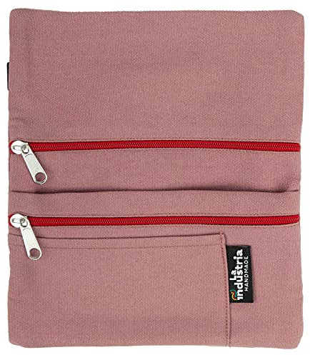 Astuccio portatabacco in cotone biologico - Porta tabacco, filtri, cartine e accendino (Rosa)