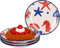 Ritzenhoff & Breker 4-teiliges Kuchenteller-Set Seestern Seaside I Geschirr-Set für 4 Personen I Frühstücksteller Seestern-Dekor I Hochwertige Dessertteller I 4 Porzellanteller Ø 14,5 cm