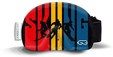 SOGGLE Skibrillen Schutz Überzug aus Mikrofaser (one size), Farbe:text skiing