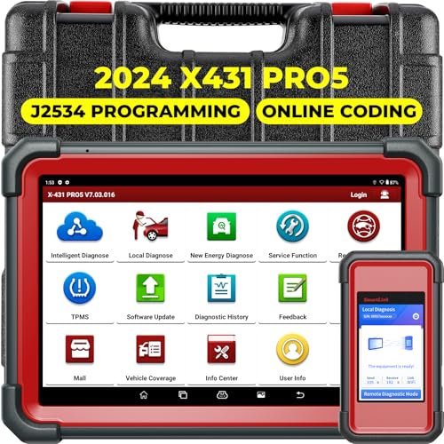 LAUNCH X431 Pro5 Bidirektionaler OBD2 Auto Diagnosegerät, J2534-Programmiertool,Keine IP- Beschränkung, 50+ Reset Funktionen,ECU-Codierung, Personalisierung, aktiver Test, Wegfahrsperr