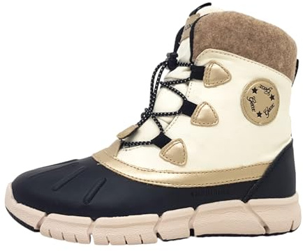 Geox Junior Girl J FLEXYPER GIRL B AB ANKLE BOOTS BLACK/IVORY 34_EU