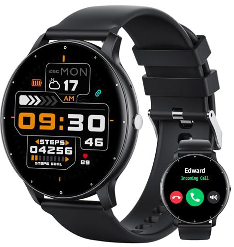 Smartwatch Herren mit Telefonfunktion,1.39 IP68 Wasserdichte Sportuhr,Fitness Watch mit Herzfrequenz/SpO2/Sprachassistent/Schlafmonitor,Schrittzähler Uhr, Smartwatch Fitness-Tracker für iOS Android
