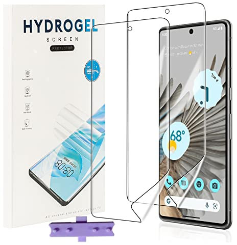 NUCNOK 2 Pack Protector de Pantalla para Google Pixel 7A (No Cristal Templado),Película de Hidrogel Flexible HD,Sin Burbujas,Fácil de Instalar,Compatible con Huellas Dactilares