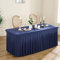 Navy blau Dehnbare Spandex Tischdecke für 1.8m Rechteckige Tisch, Waschbare und knitterfreie Stretch Tischdecke Rechteckig für Partys Veranstaltungen, Hochzeiten, Bankette, [183Lx76Wx74H] cm