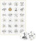 Adventskalender Aufkleber – 24 Sticker im Set – Adventskalender Zahlen für Weihnachten 2025 – 5 verschiedene Motive – Zahlen Aufkleber für Adventskalender Tüten – Kalender Sticker - UNIQUE