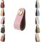 Leather Cabinet Knobs - 4pcs Drawer Door Pulls Handles, Cupboard Wardrobe Anti-Collision Vintage Furniture Knobs for Kitchen Dresser