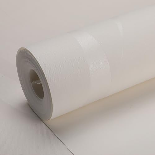 Trafagala White Glitter Wallpaper Modern Minimalist Non-Woven 3D Abstract Curves Striped Water Plant Pattern Flocking Embossed Wallpaper Roll for Bedroom Living Room TV Backdrop