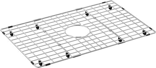 MIYUPTC Spülbeckenschutz für Küchenspüle, universelles Gitter für die Spüle, 66,7 cm L x 41,9 cm B, Premium-Edelstahl-Küchenspüle-Schutzgitter, Spüle, Gitterrost-Rack, zentrierter Abfluss