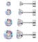 Limerencia Titan Ohrringe Set mit Schraubverschluss, 4 Paare Medizinische Ohrstecker Hypoallergen Gesundheitsstecker Ohrringe für empfindliche Ohren Mode Damen Herren Schmuck