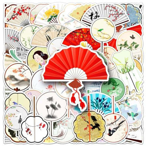 50Stück Japanisch Fan Aufkleber für Stoßstange,Motorrad, Auto,Scrapbook,Kühlschrank, Laptop,Gepäck,Mode Fan Wasserdicht Aufkleber,Erwachsene Mädchen Geschenk,Ästhetische Vinyl Graffiti Aufkleber