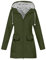 KOG Übergangsjacke Damen Regenjacke Wasserdicht Regenmantel Windbreaker mit Kapuze Fahrradjacke Regencape Regenjacken Windjacke Wanderjacke Outdoor Jacken Blitzangebote Des Tages Armeegrün M