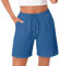 Litherday Shorts Damen Kurze Hose Damen Sporthose Kurz Baumwolle Sport Shorts Sommer Jogginghose Traininghose mit Taschen für Fitness, Running, Gym Rubinblau L