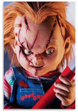 ZHYADANGE Horror Poster Child's Play Poster Dekorative Malerei Leinwand Wandkunst Wohnzimmer Poster Schlafzimmer Malerei,Wandkunst Bilddruck Moderne Familienzimmer Dekor 08x12inch(20x30cm)