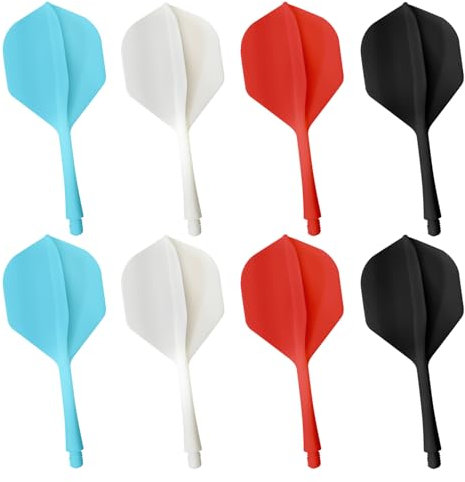 UTXN 8 teilige Dart Flights, integrierte Dart Flights, Dart Zubehör, Dart Flights, geformte Dart Flights und Schäfte, einteiliges integriertes Zubehör