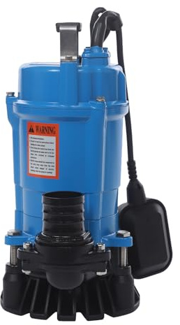 Bomba sumergible para agua sucia, 750 W, 19.000 l/h, altura de extracción máx. 18 m, profundidad de inmersión máx. 10 m, protección térmica, bomba sumergible con interruptor de flotador, apto para