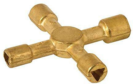 Dickie Dyer 459943 Brass Quad Key 4-in-1