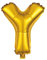 Alsino XXL Folienballons Luftballon Heliumballon Buchstabenballon A-Z Gold 80 cm Party Geburtstag Hochzeit, Variante wählen:BAL-194 Buchstabe Y