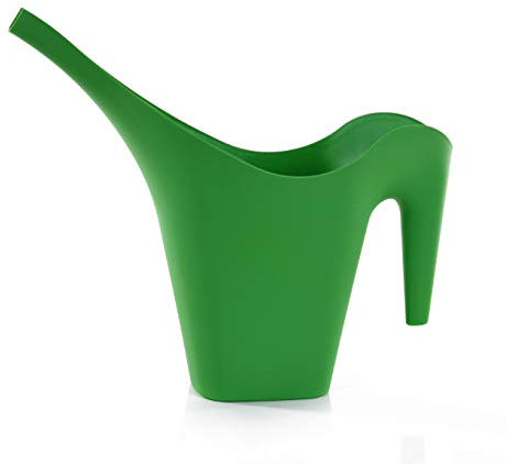 Mintra Arrosoir Plastique 2L Solide, Arrosoir Plante Intérieur, Arrosoir Extérieur Jardin, Arrosoir Bonsai, Durable, Patio, Balcon, Pelouse, sans BPA, 29.5X 34.5 x12 cm, (Vert)