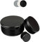 FUX Pack de 10 Conteras piezas redondas TubeOutside: 70 mm, TubeWall: 24.5mm Gris (RAL 7040)