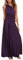 ShallGood Donna Vestiti da Matrimonio Pizzo Abito Elegante Collo V Lunghi Vestito Formale Banchetto Sera Viola Scuro IT 40