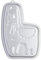 KitchenCraft Sweetly Does It Lama-Kuchenform Neuheit Geburtstag Kuchenform mit Rezept Silber eloxiertes Aluminium 28,5 x 18,5 cm