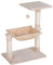 PawHut Árbol Rascador para Gatos Centro de Actividad Plataforma Caseta Postes de Sisal Hamaca Bola 50x36x70 cm Beige