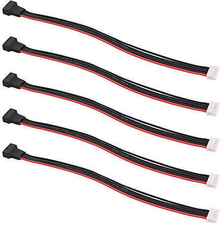 OliRC 5pcs JST-XH 4S 8 / 200mm 22awg Lipo Balance Wire Extension Silicone Cable Lead Cord for RC Battery Charger(C134-5)