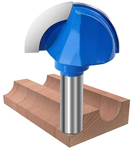 ROOCBIT Core Box Router Bit 1/2 Zoll Schaft Rundnase Cove Box Router Bit 1-1/4 Zoll Schnittdurchmesser Holzbearbeitung Fräser Werkzeug