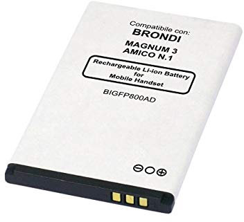 Move Batteria SPECIFICA per BRONDI Magnum 3 BRONDI Amico N.1 Liion 3.7V 1000 mAh Sostiuisce Perfettamente BIGFP800AD