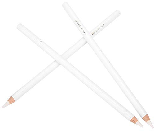 Geeignet für dunkles und farbiges Papier, 3-teiliger weißer Kohlestift, weißes Kohle-Zeichenset, Kunstmalerei-Zubehör